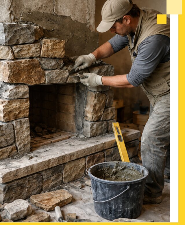 Изготовление и установка каменных каминов под ключ в Железногорске