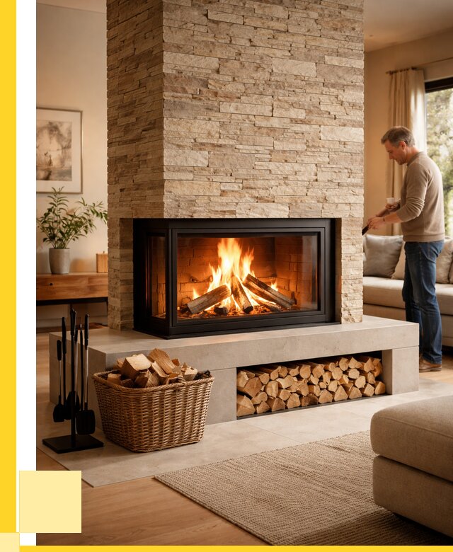 Дровяной камин под ключ в Железногорске от 206740 р. | ЭриданЖлр