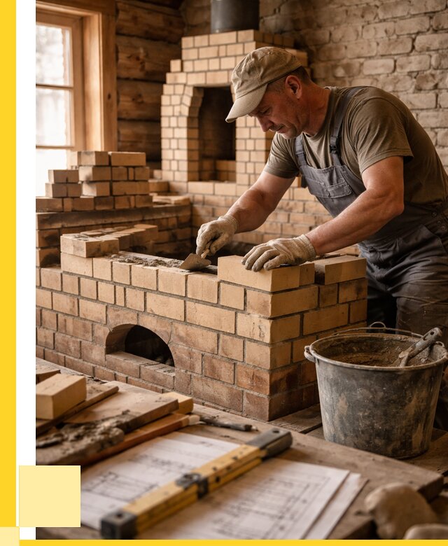 Кладка печей из кирпича в Железногорске цены от 31011 р. - ЭриданЖлр