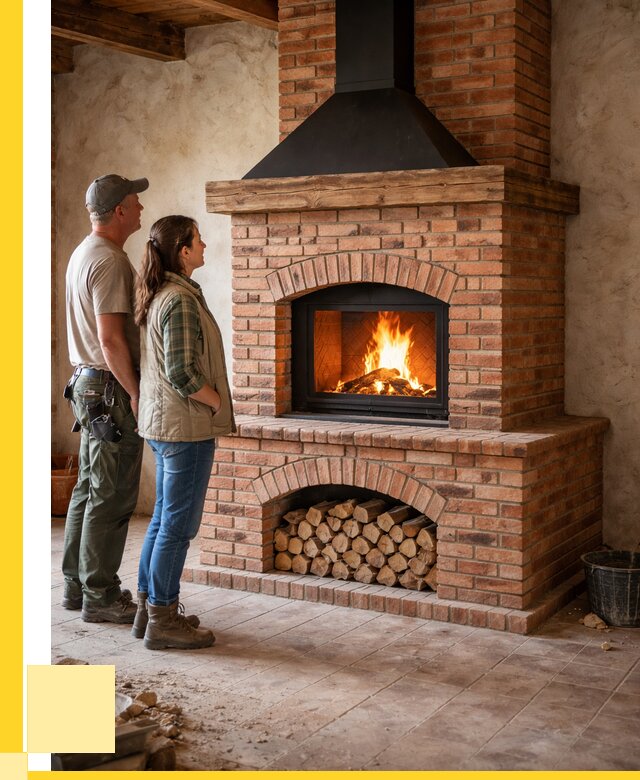 Печи камины из кирпича в Железногорске от 124044 р. | ЭриданЖлр