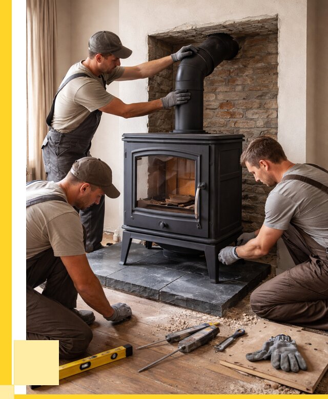 Монтаж печи камина в частном доме в Железногорске от 25843 р. | ЭриданЖлр
