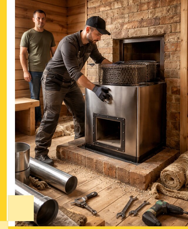 Монтаж банных печей под ключ в Железногорске от 18607 р., ЭриданЖлр