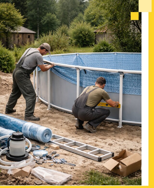 Установка и монтаж каркасных бассейнов в Железногорске под ключ