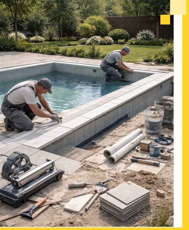 Строительство открытых бассейнов под ключ в Железногорске профессионально