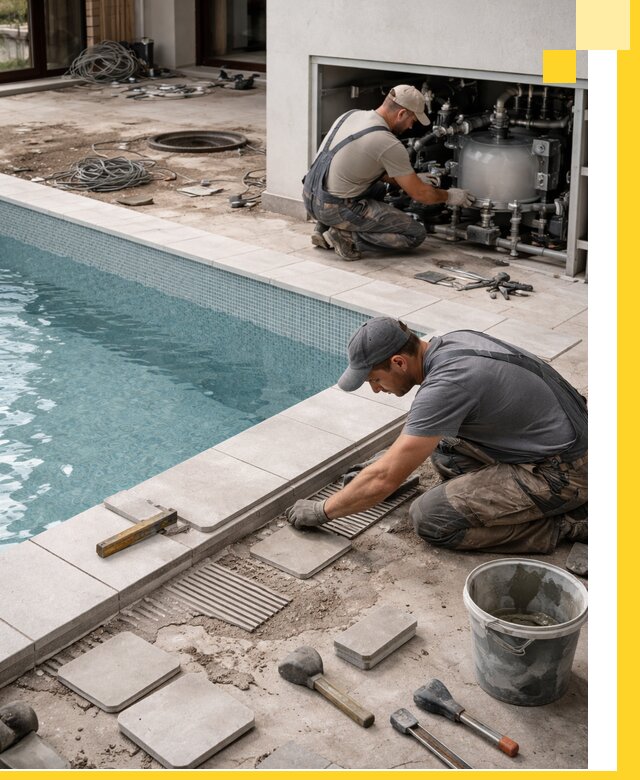 Строительство и монтаж бассейнов в коттедже в Железногорске