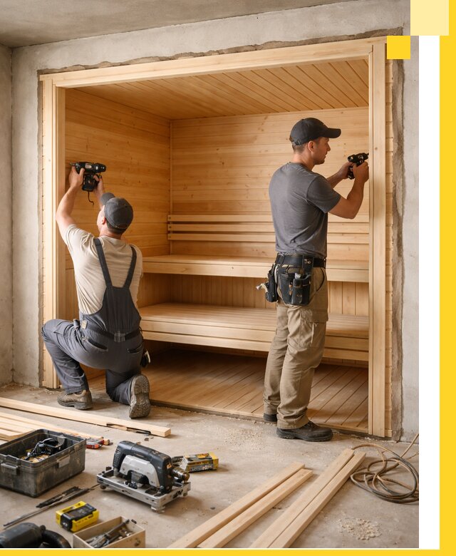 Монтаж саун под ключ в Железногорске — проектирование и установка