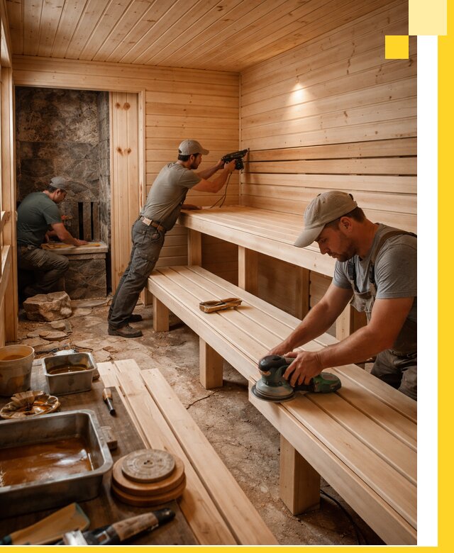 Профессиональная отделка бань в Железногорске под ключ, с гарантией