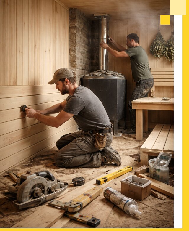 Полное строительство и оснащение парных под ключ в Железногорске