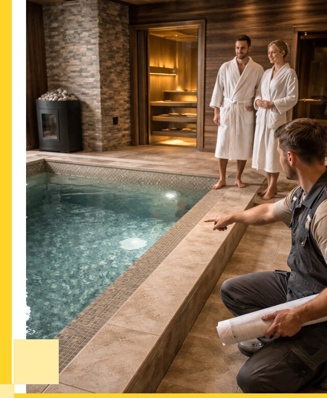 Проект бани с бассейном под ключ в Железногорске от 67191 р. | ЭриданЖлр