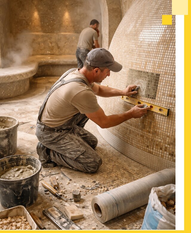 Хамам под ключ в Железногорске: проектирование, строительство, отделка