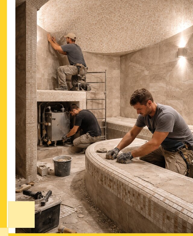 Монтаж хамамов под ключ в Железногорске от 258425 р. ЭриданЖлр