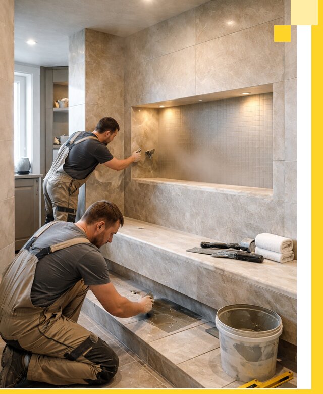 Профессиональное строительство хамама в квартире в Железногорске