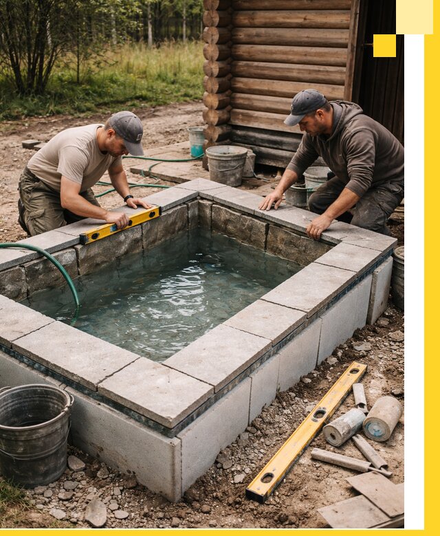 Изготовление и установка холодных купелей под ключ в Железногорске